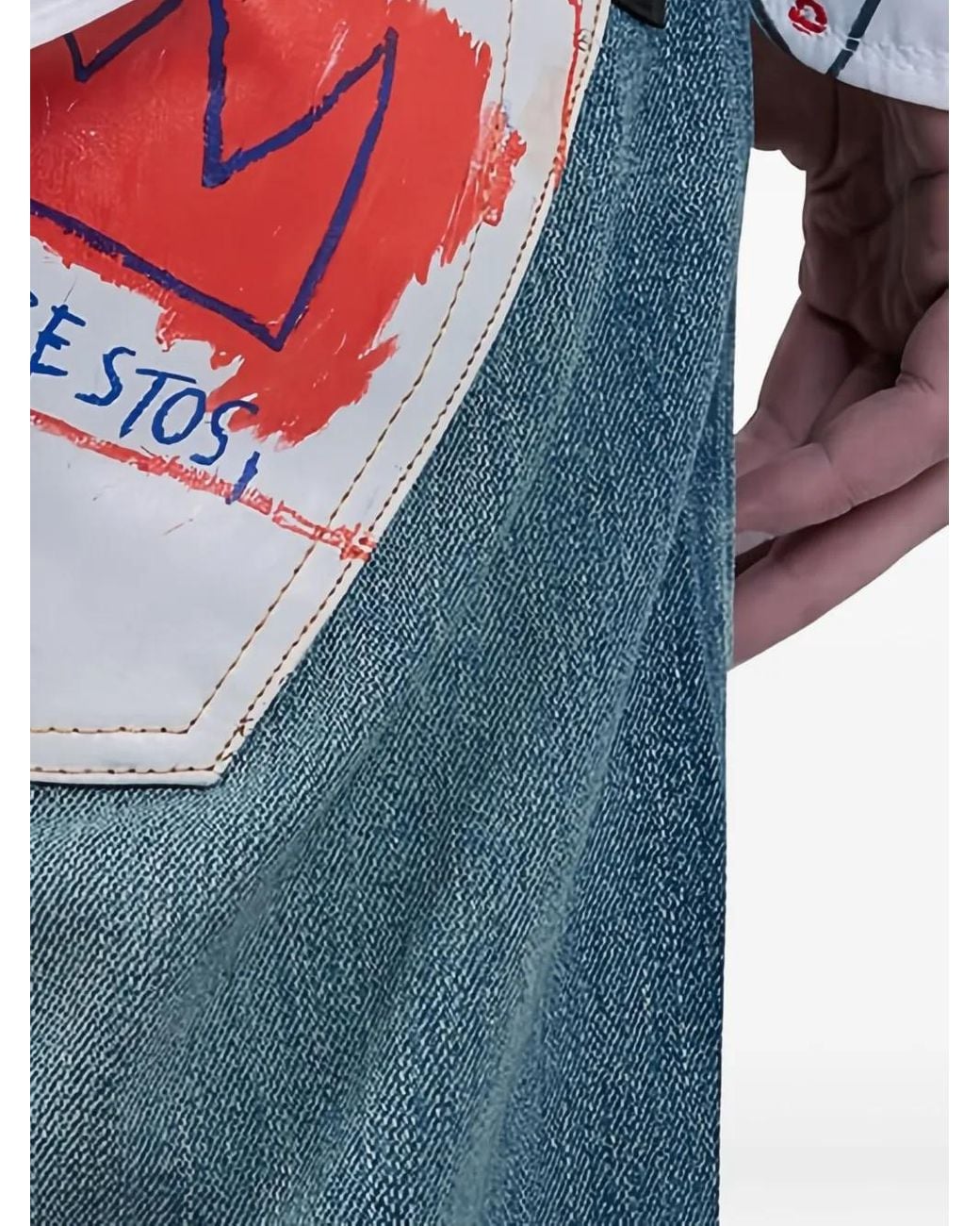 Junya Watanabe Blue Patch-Pockets Jeans for men