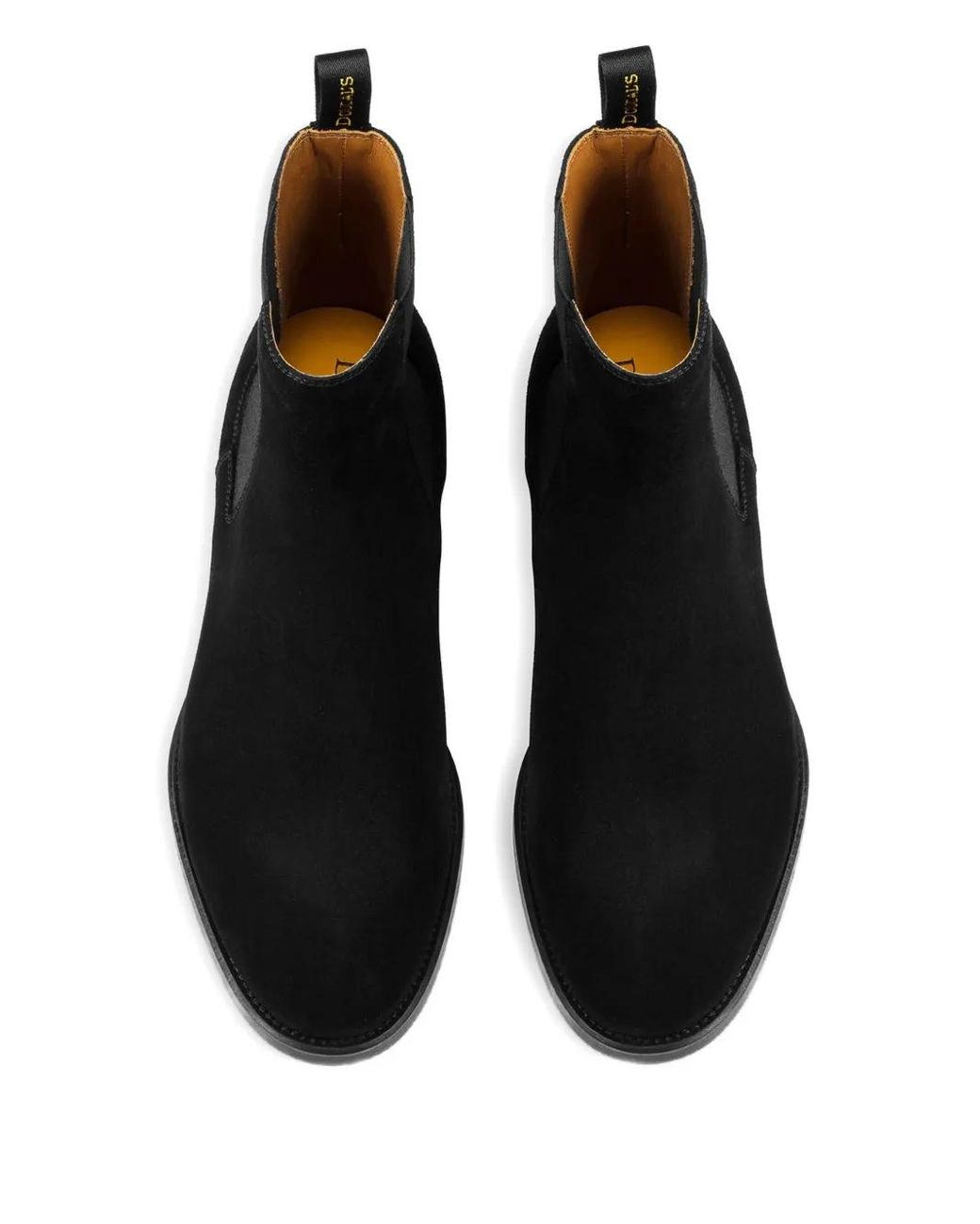 Doucal's Black Suede Elastic-Sided Boots for men