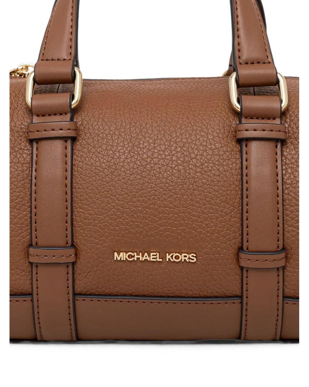 MICHAEL Michael Kors Brown Grained-Leather Shoulder Bag