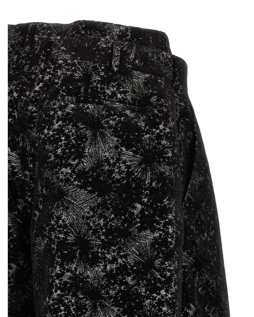 Comme des Garçons Black Double-Layer Abstract-Pattern Shorts for men