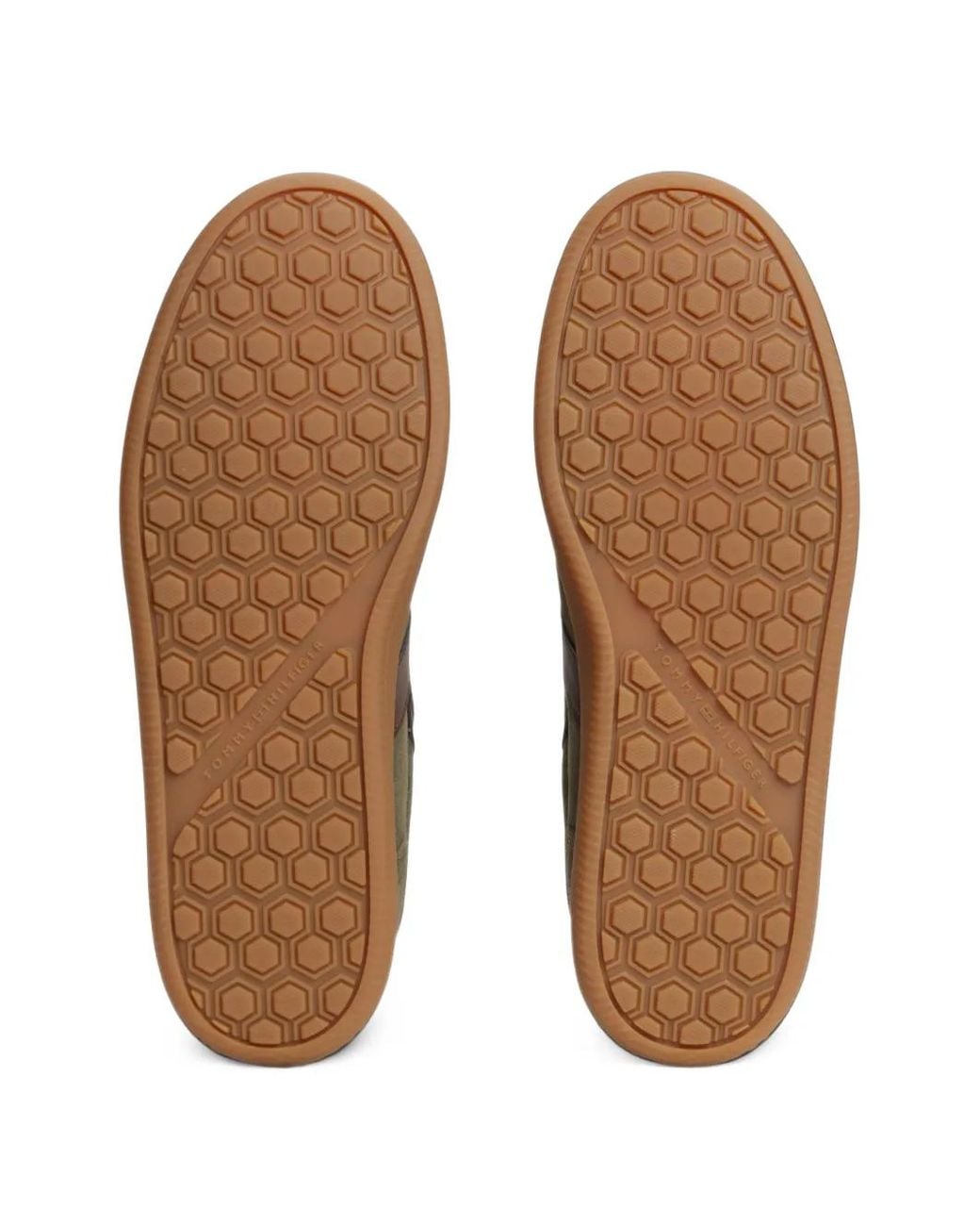 Tommy Hilfiger Green Suede Low-Top Sneakers for men