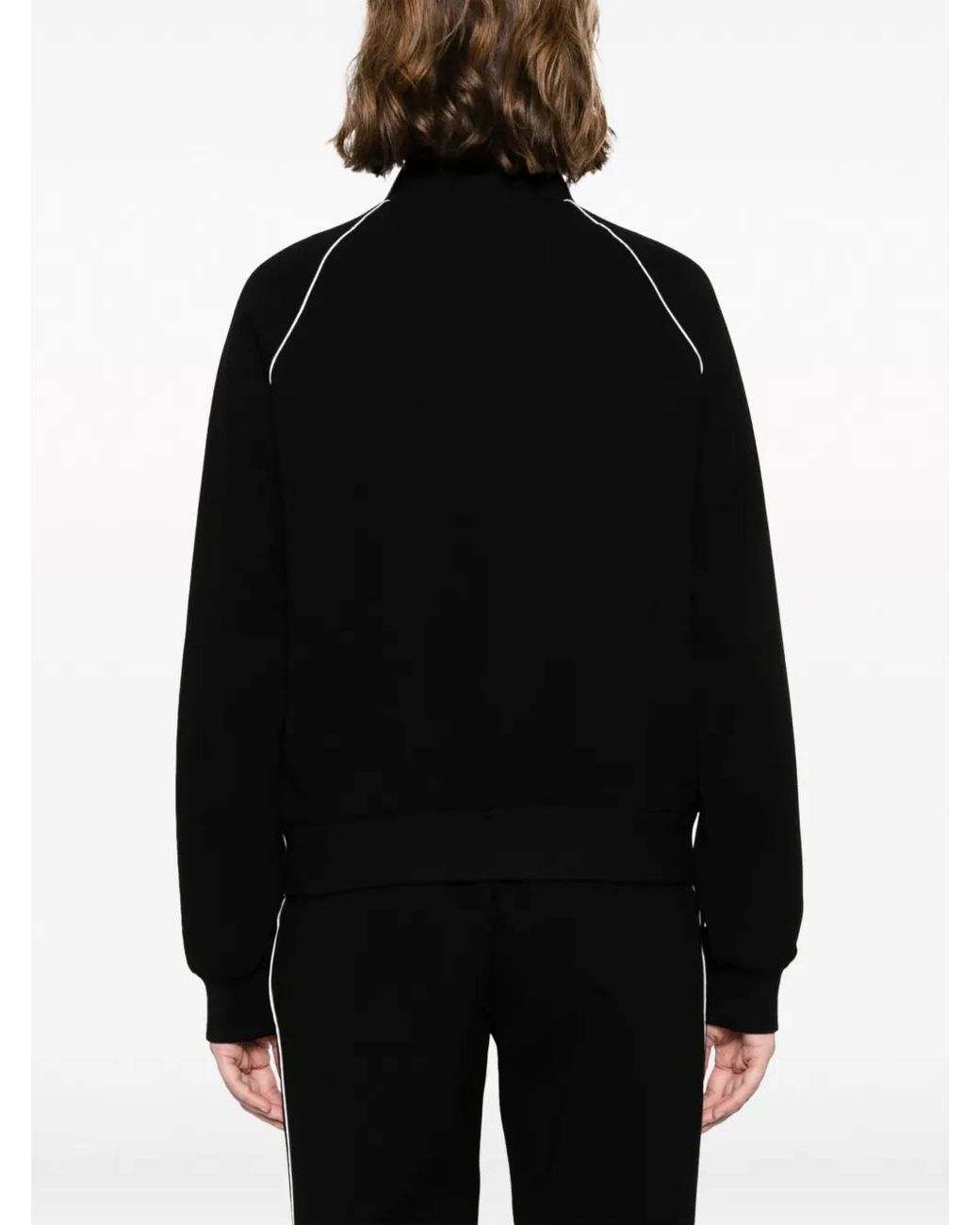Tory Burch Black Crepe Track Jacket