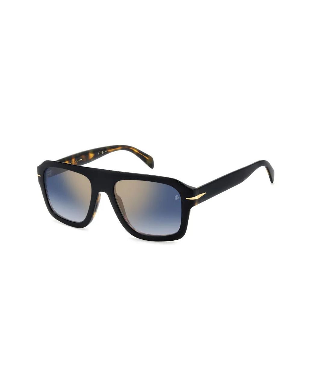 David Beckham Blue Square-Frame Sunglasses for men