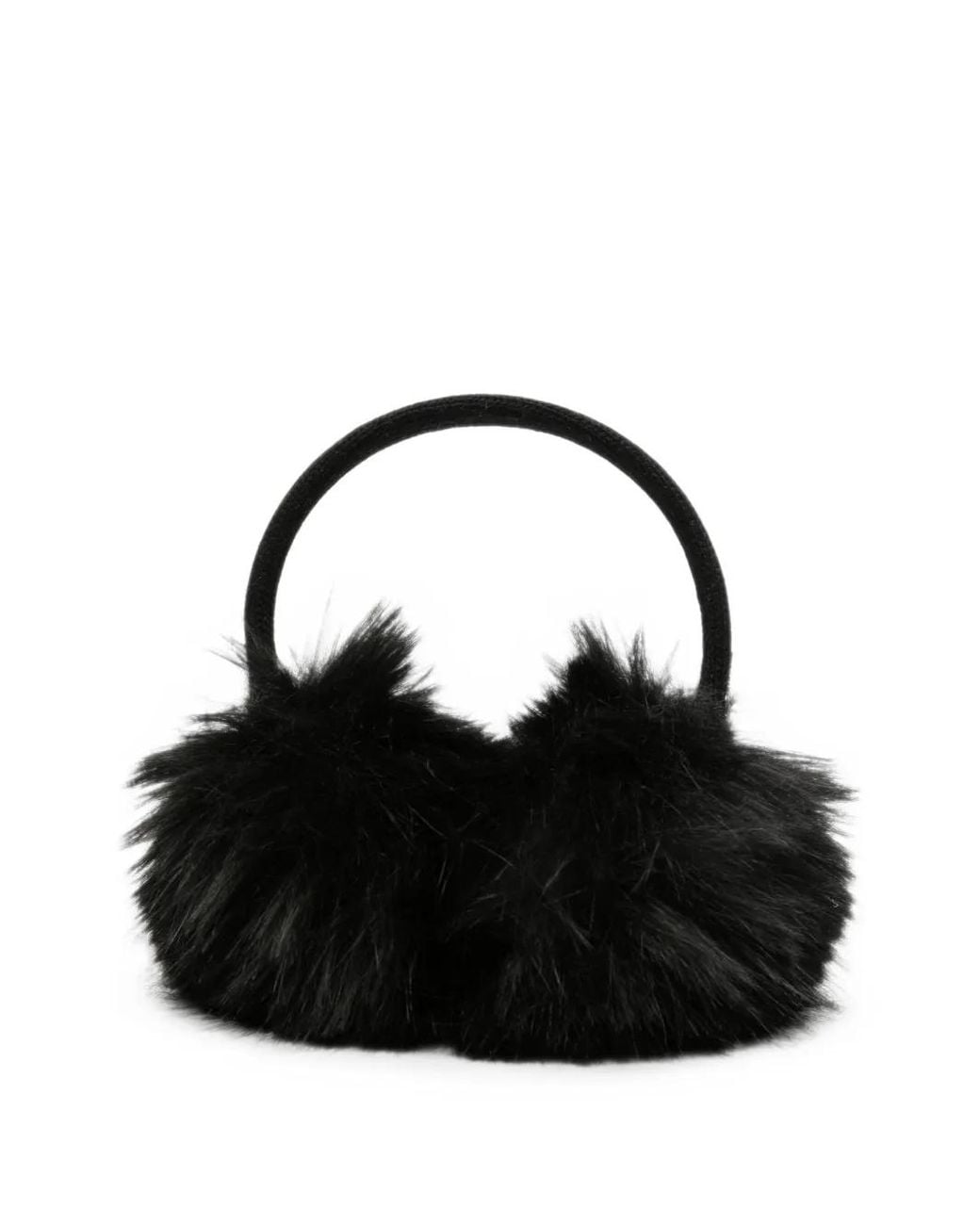 Borsalino Black Faux-Fur Earmuffs