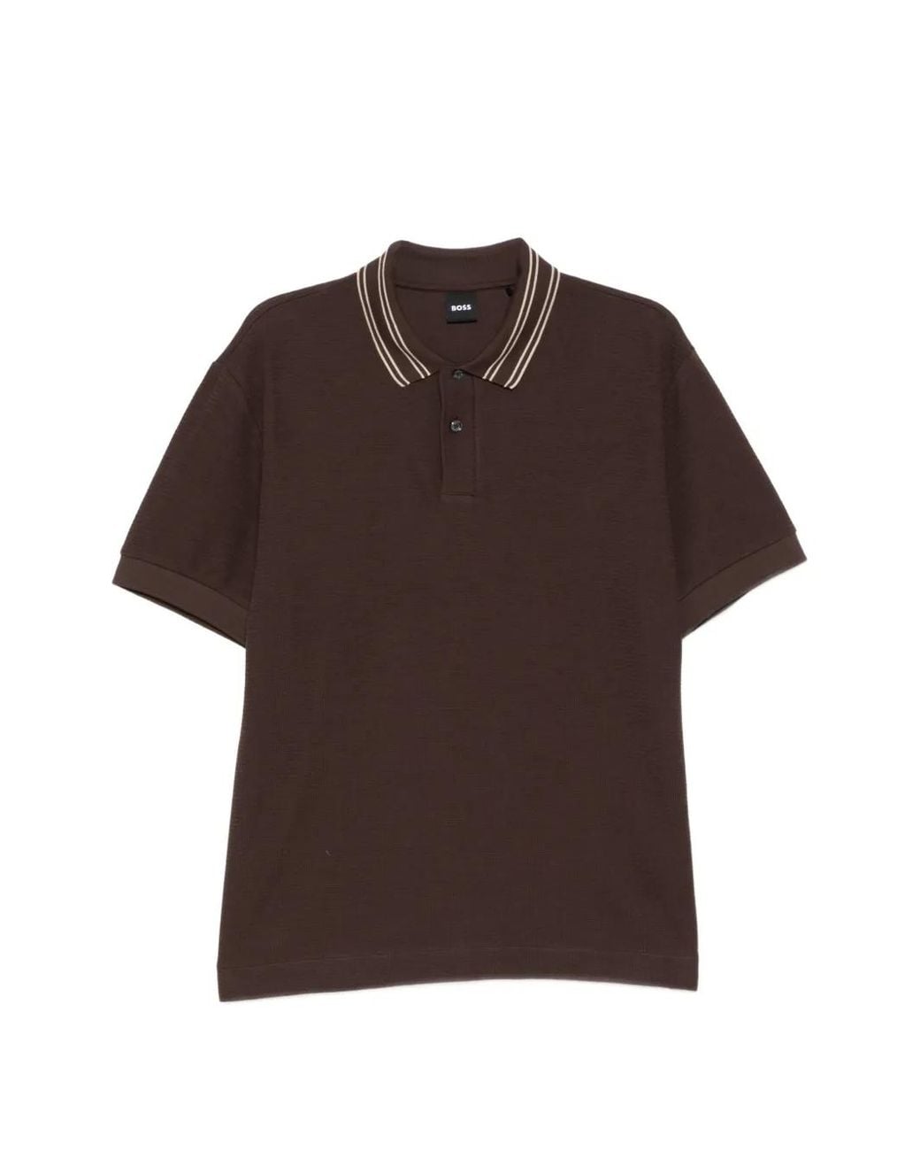 Boss Brown Cotton Polo Shirt for men