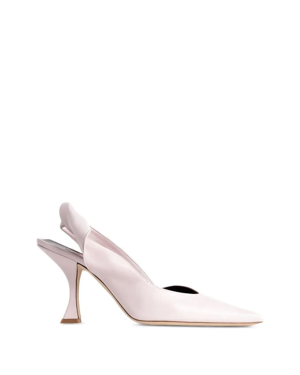 By Far Pink Yasha Twist-Strap Pumps