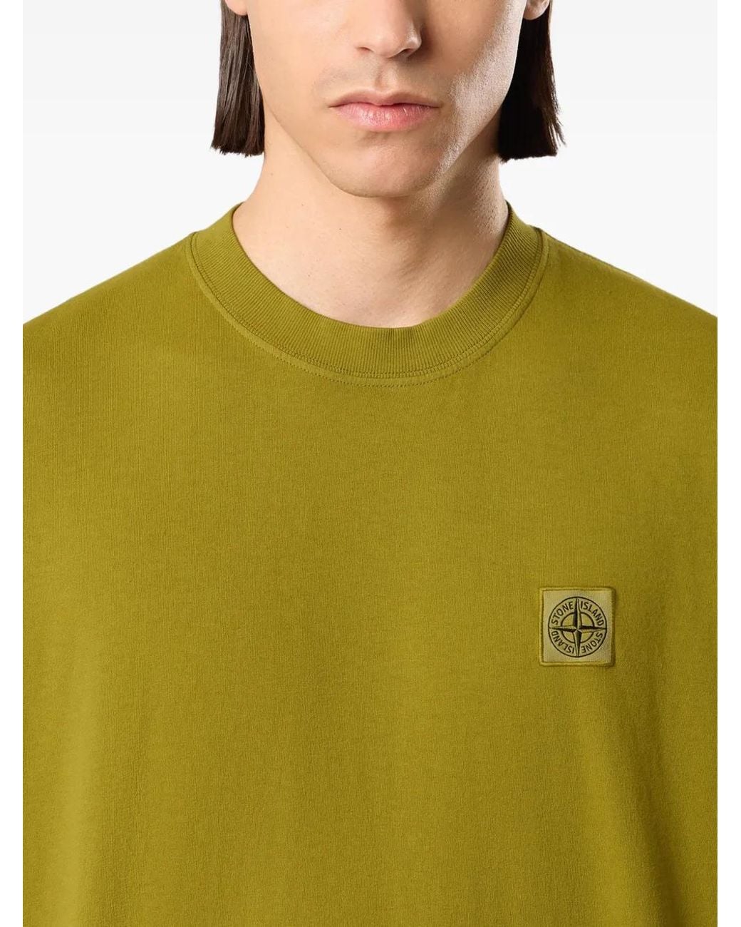 Stone Island Green 2100030 Combed Organic Cotton Jersey T-Shirt for men
