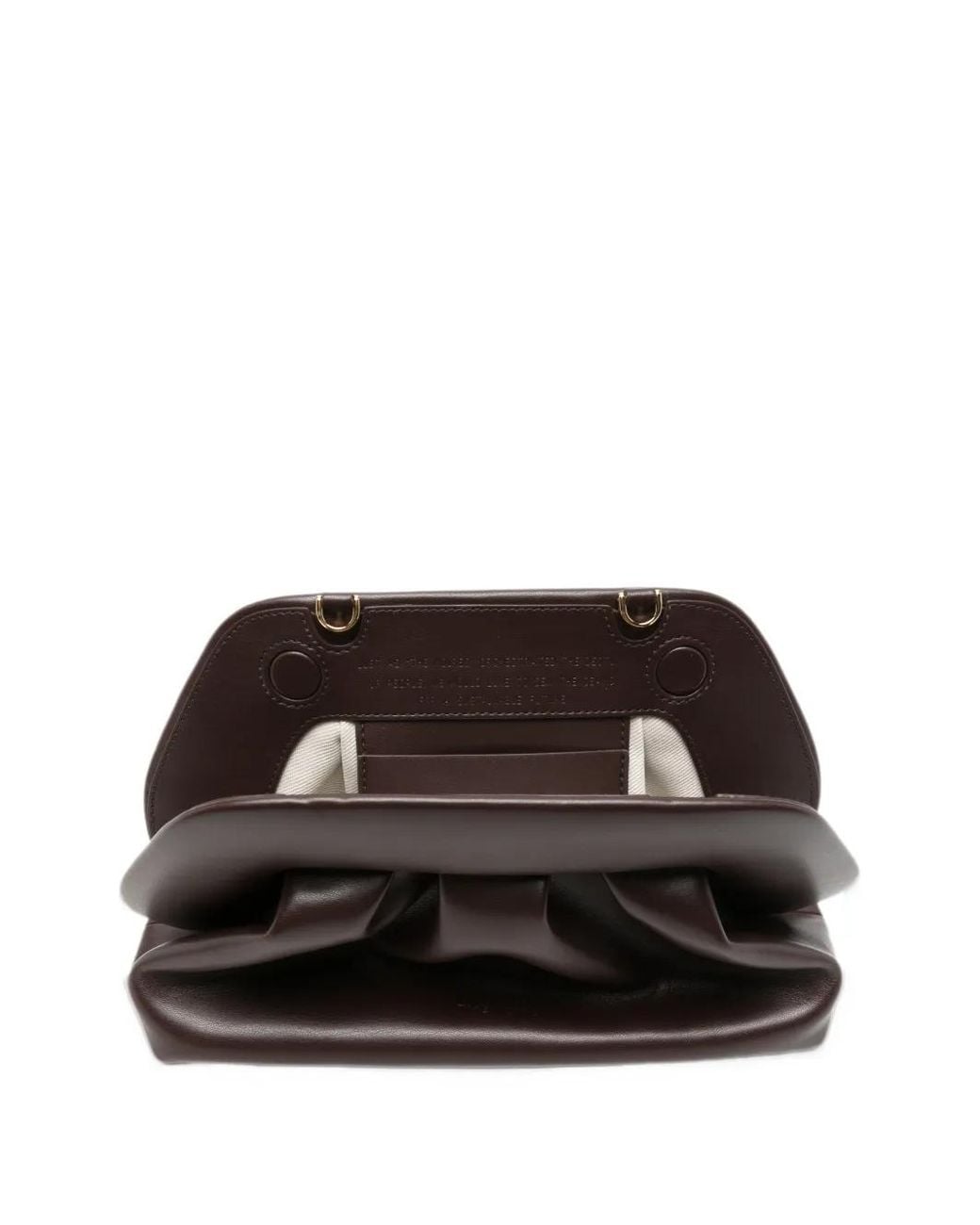 THEMOIRÈ Brown Medium Bios Ruched Clutch Bag