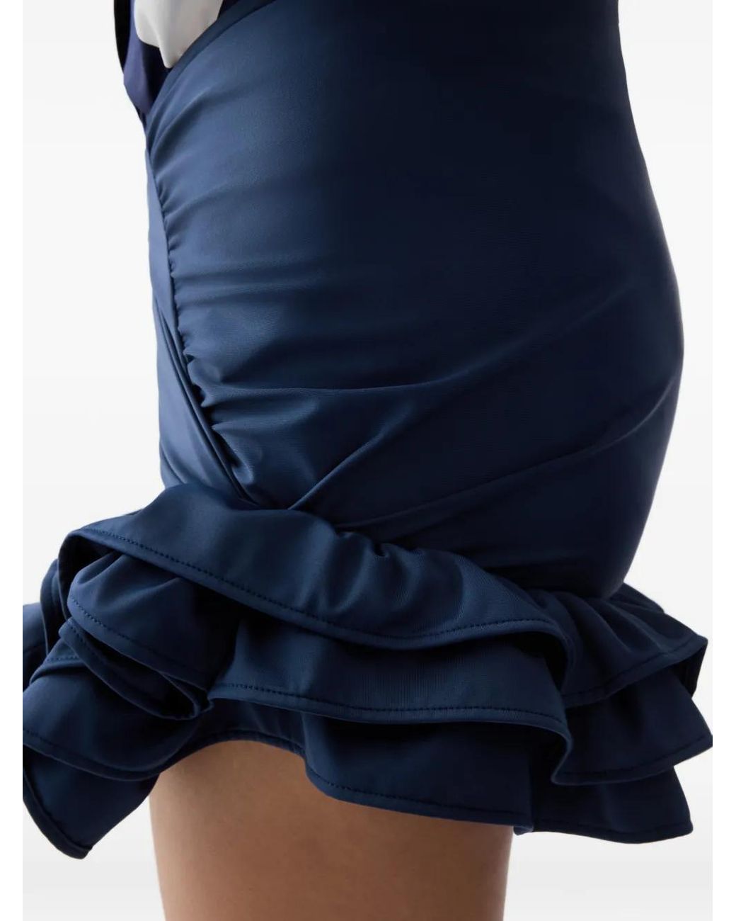 Jacquemus Blue The Playa Ruffled Mini Skirt