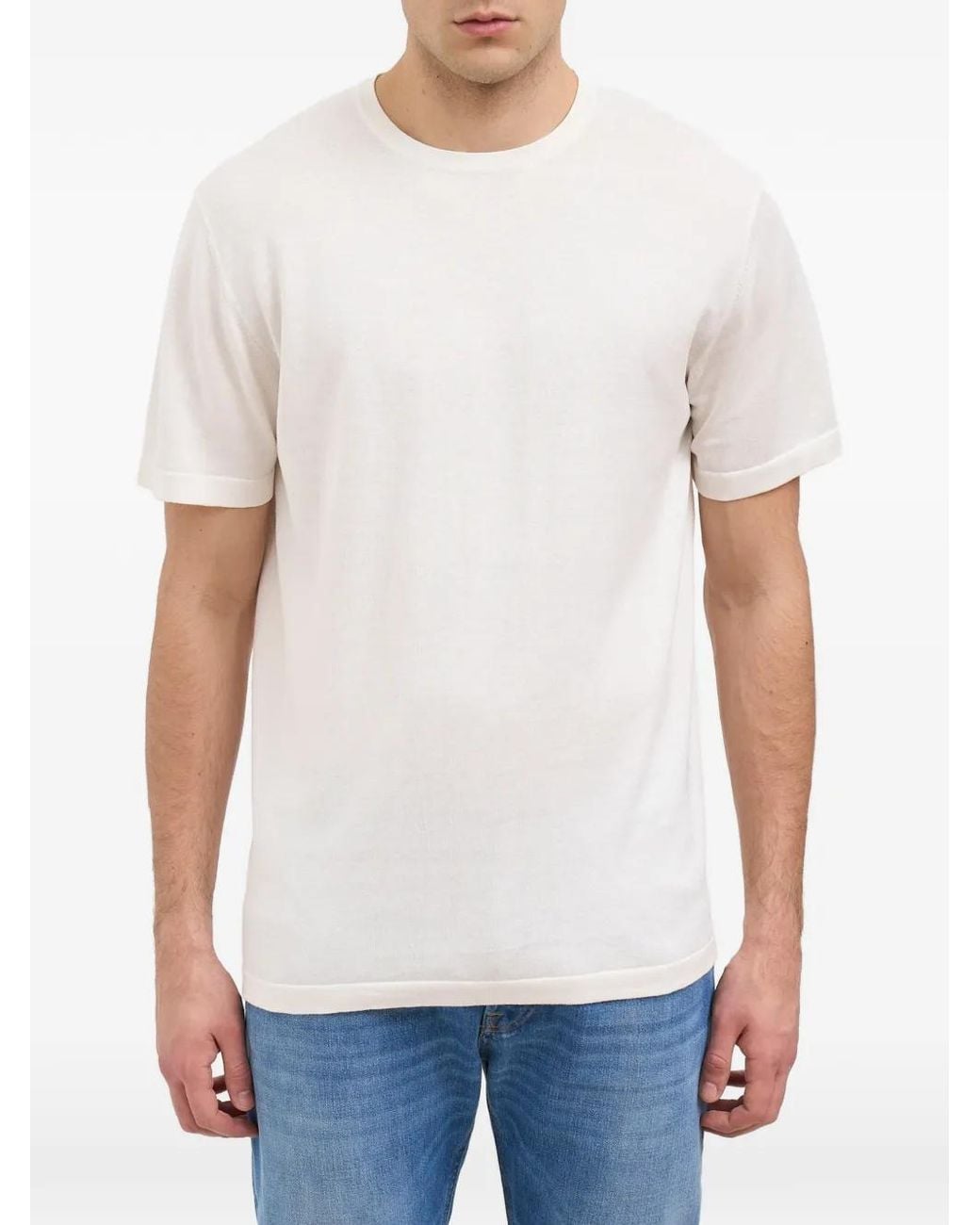 Daniele Alessandrini White Crew-Neck Short-Sleeve T-Shirt for men