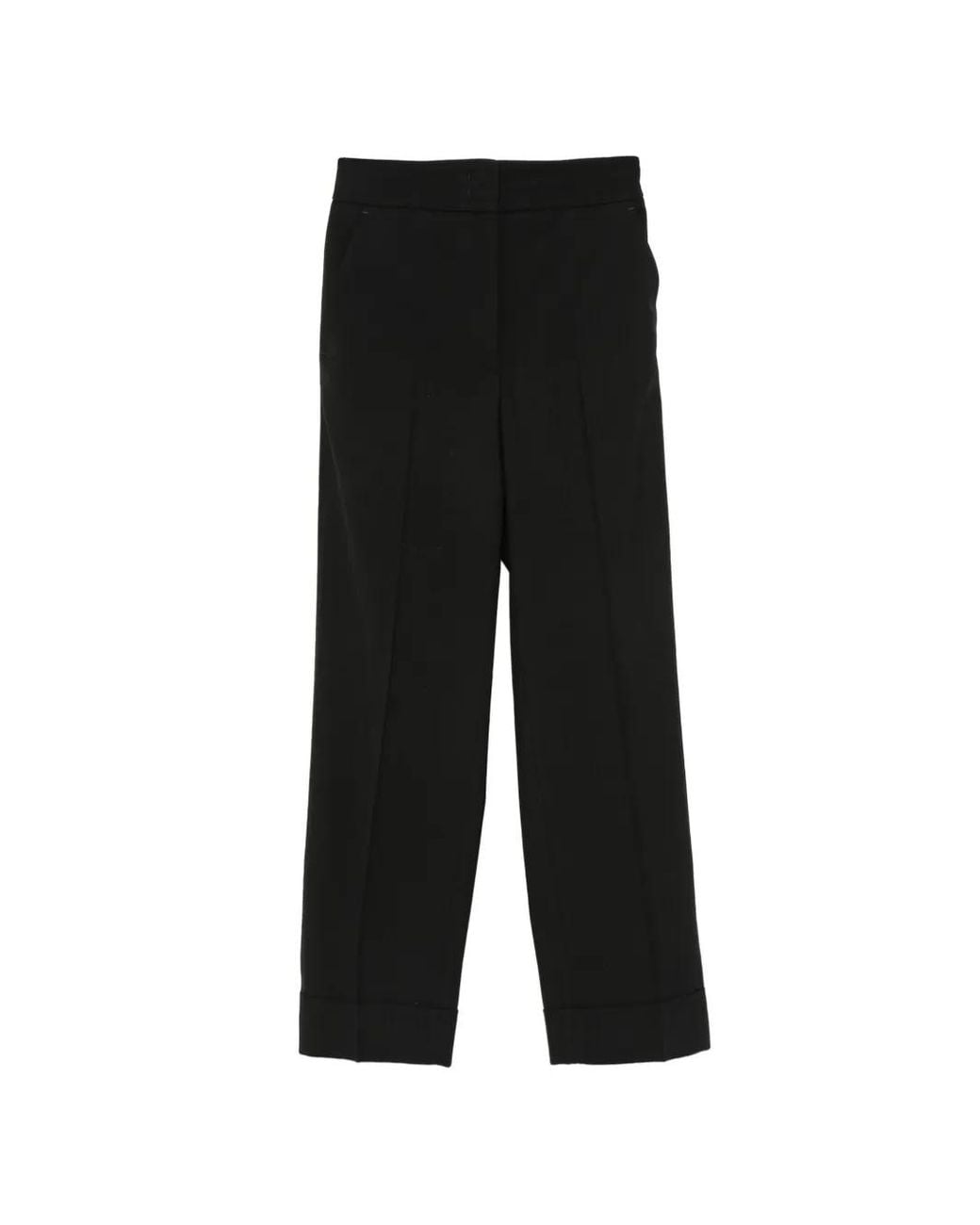 Peserico Black Pantalon De Costume À Coupe Droite