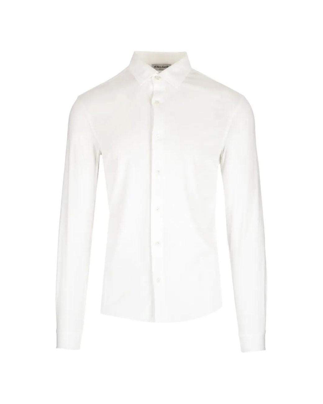 Al Duca D'aosta White Long-Sleeve Cotton Shirt for men