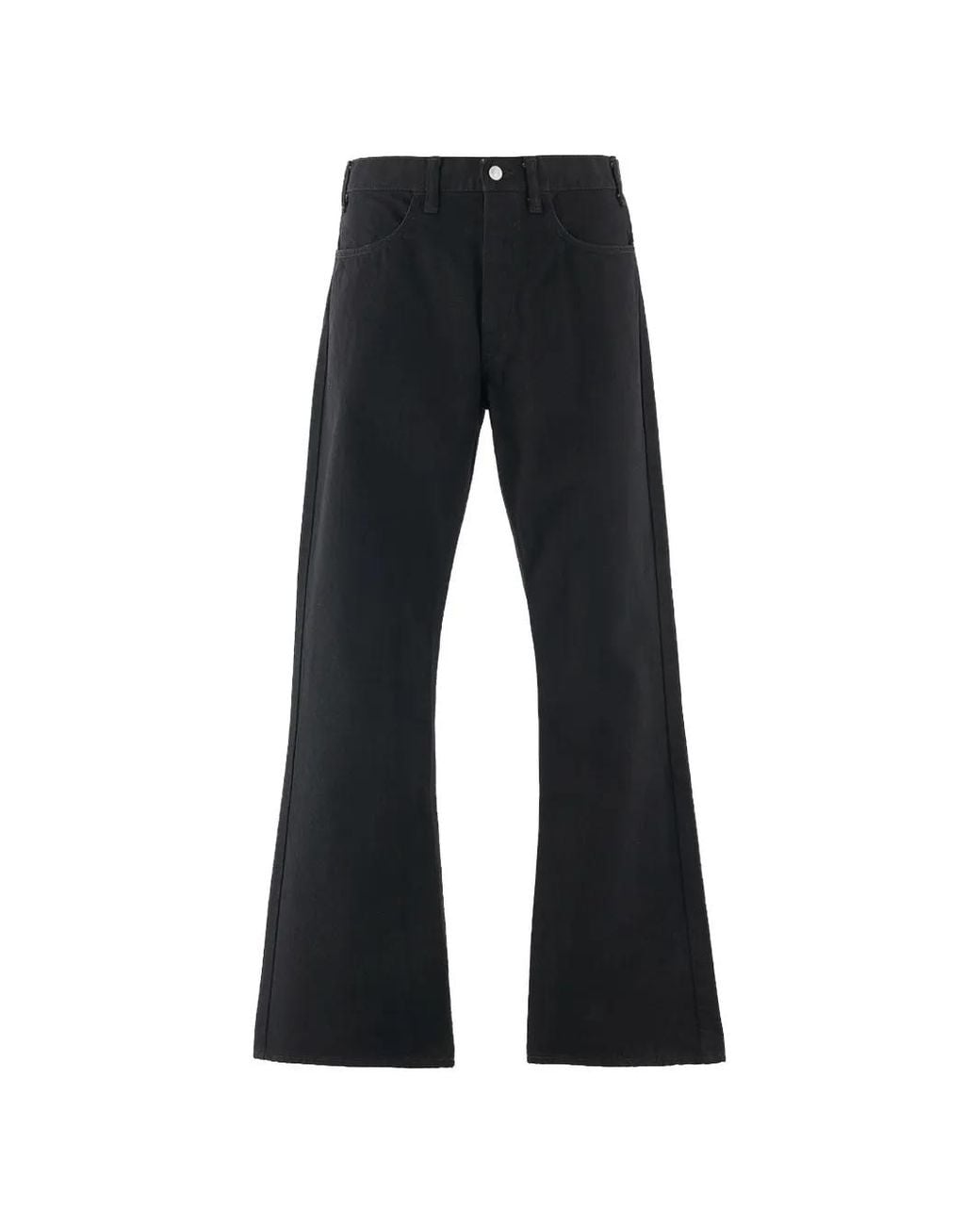SAINT Mxxxxxx Black Logo-Patch Flared Jeans for men