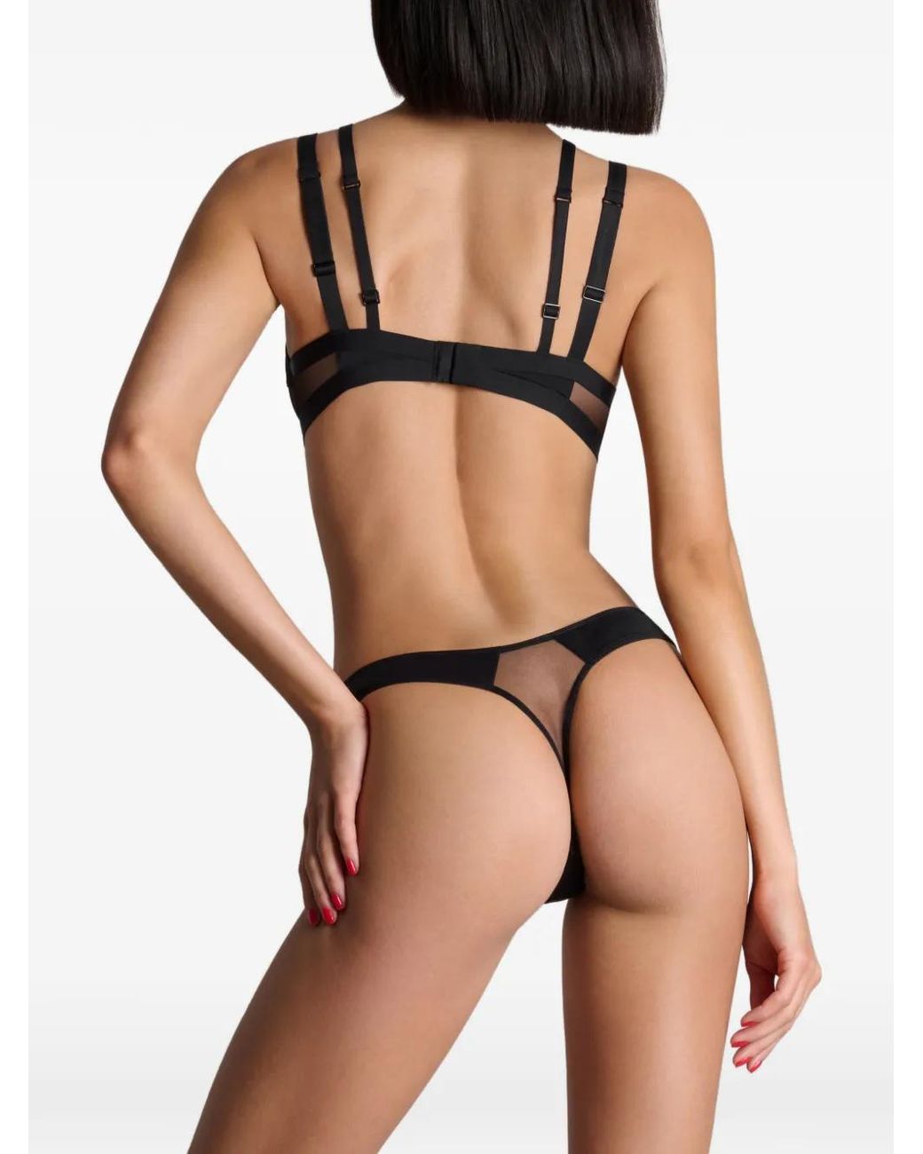 Maison Close Pure Tentation High Waist String in het Black