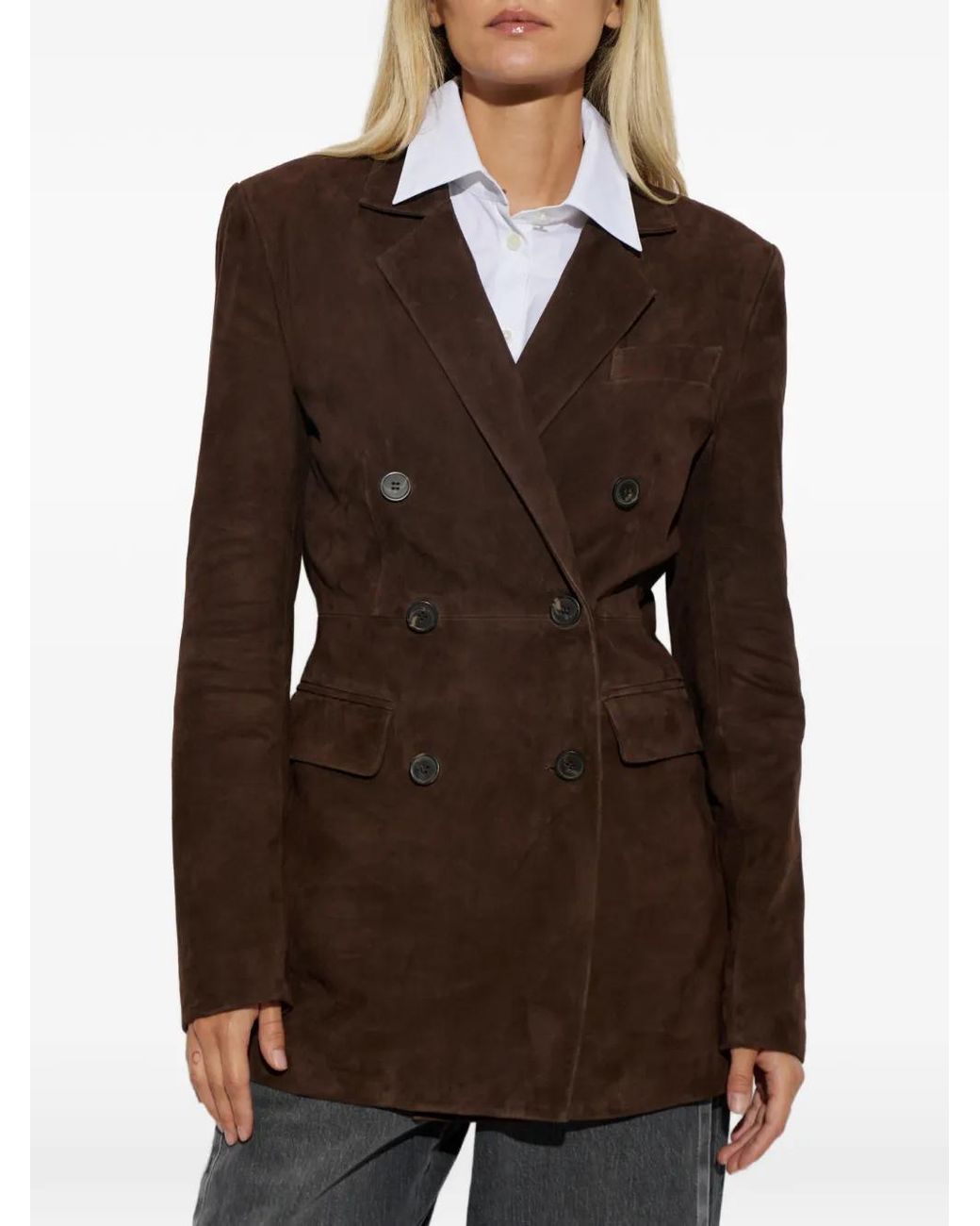 Arma Brown Safia Double-Breasted Jacket