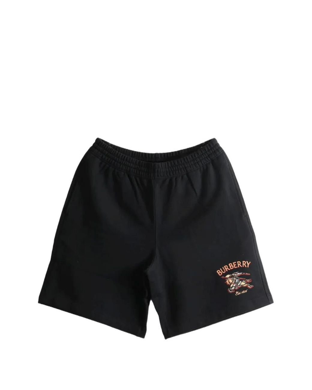 Burberry Black Knight Check Cotton Shorts for men