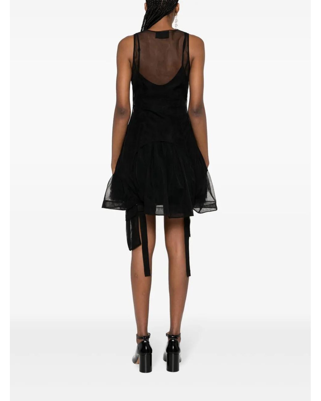 Simone Rocha Black Sleeveless Sheer Top