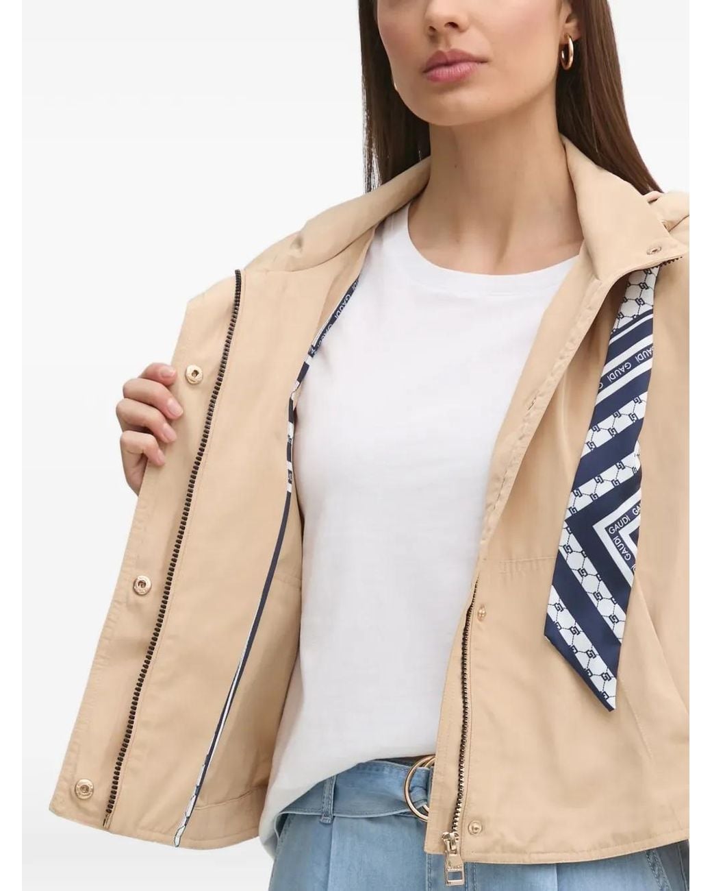 GAUDI Natural Hooded-Scarf Jacket
