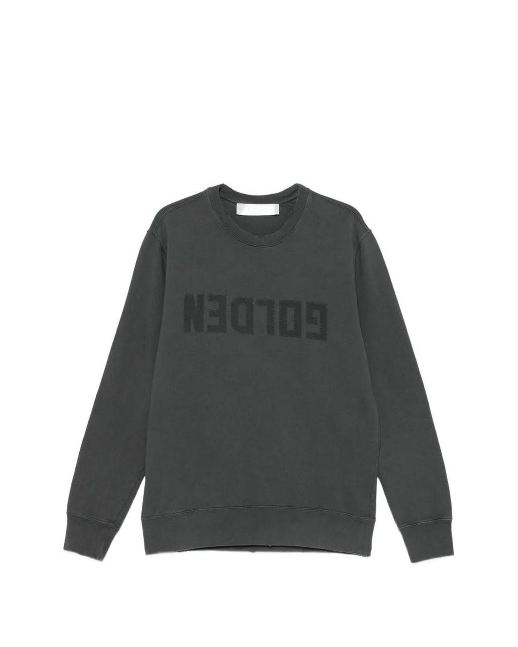 Golden Goose Deluxe Brand Gray Logo-Print Washed Sweater for men
