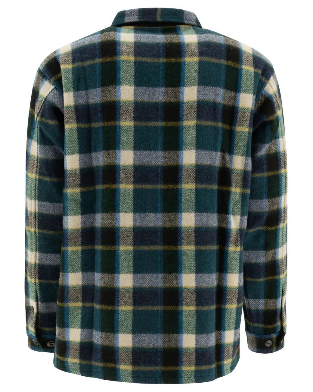 South2 West8 Green Plaid Pocket Shirt for men