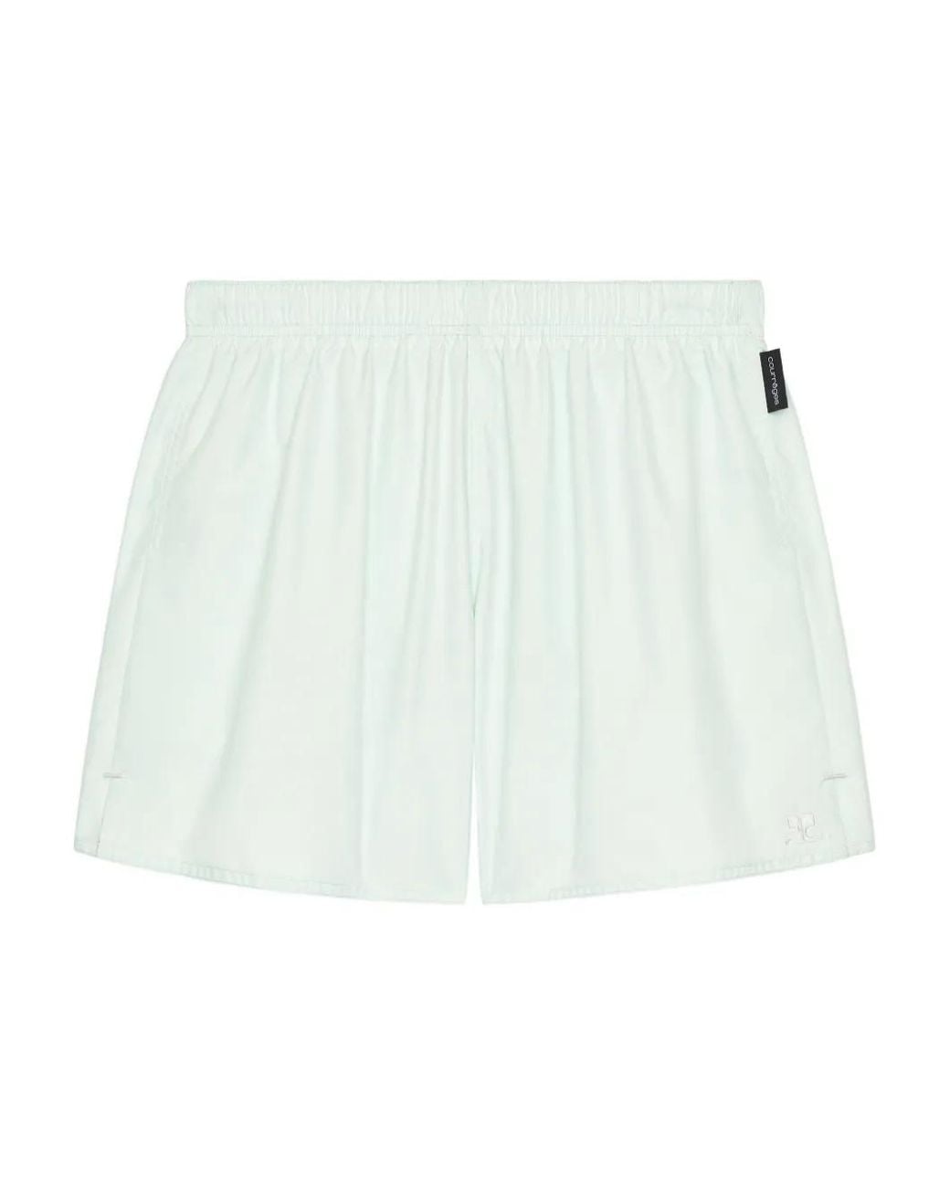 Courreges White Back-Pocket Swim Shorts for men