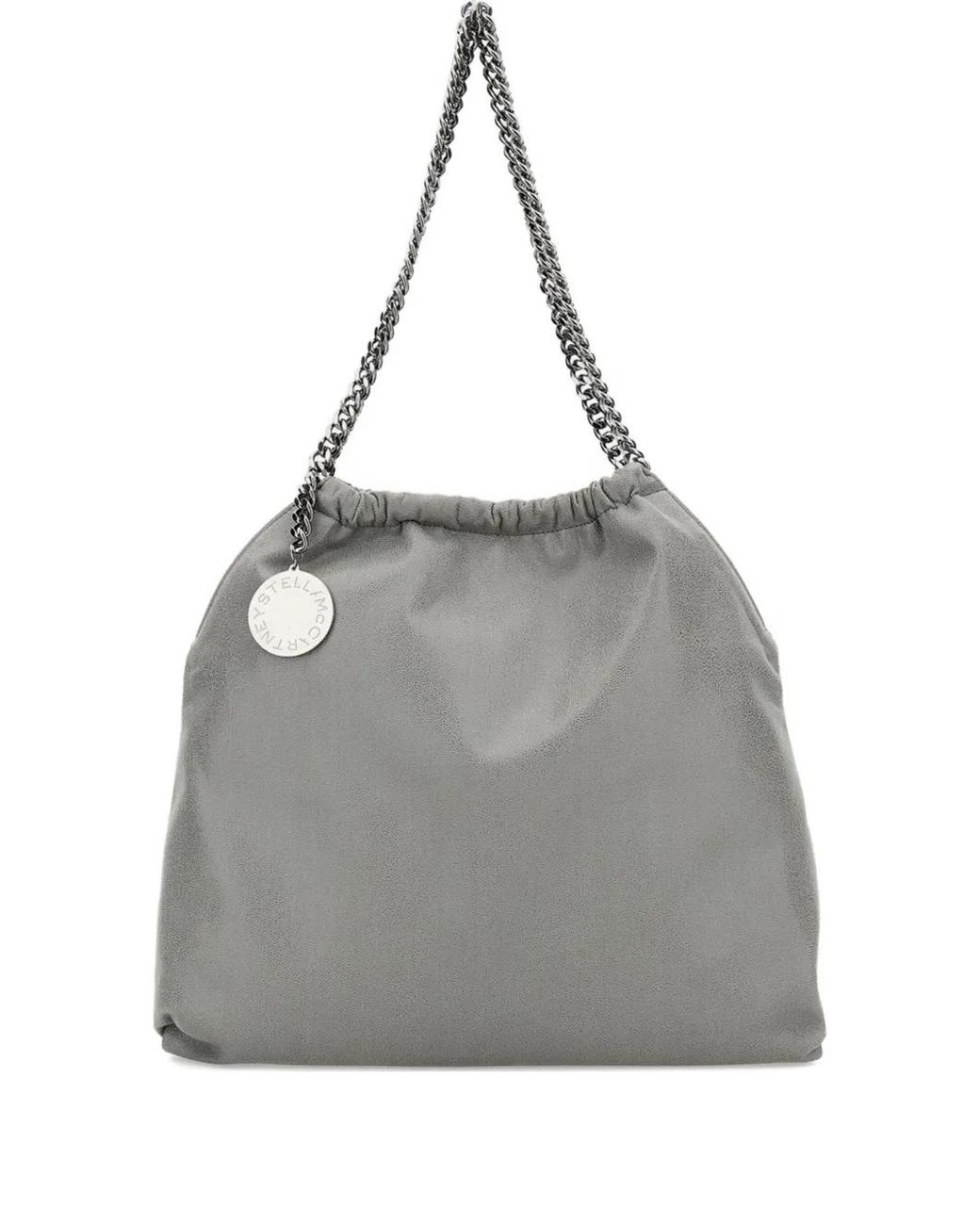 Stella McCartney Gray Falabella Medium Drawstring Bag