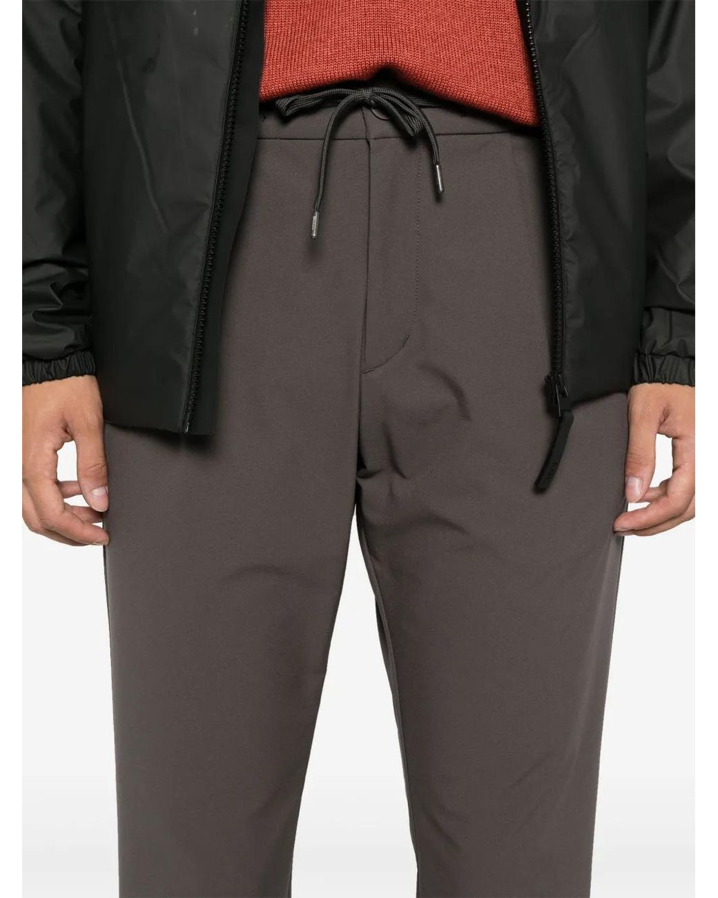 Herno Gray Relaxed Trousers for men