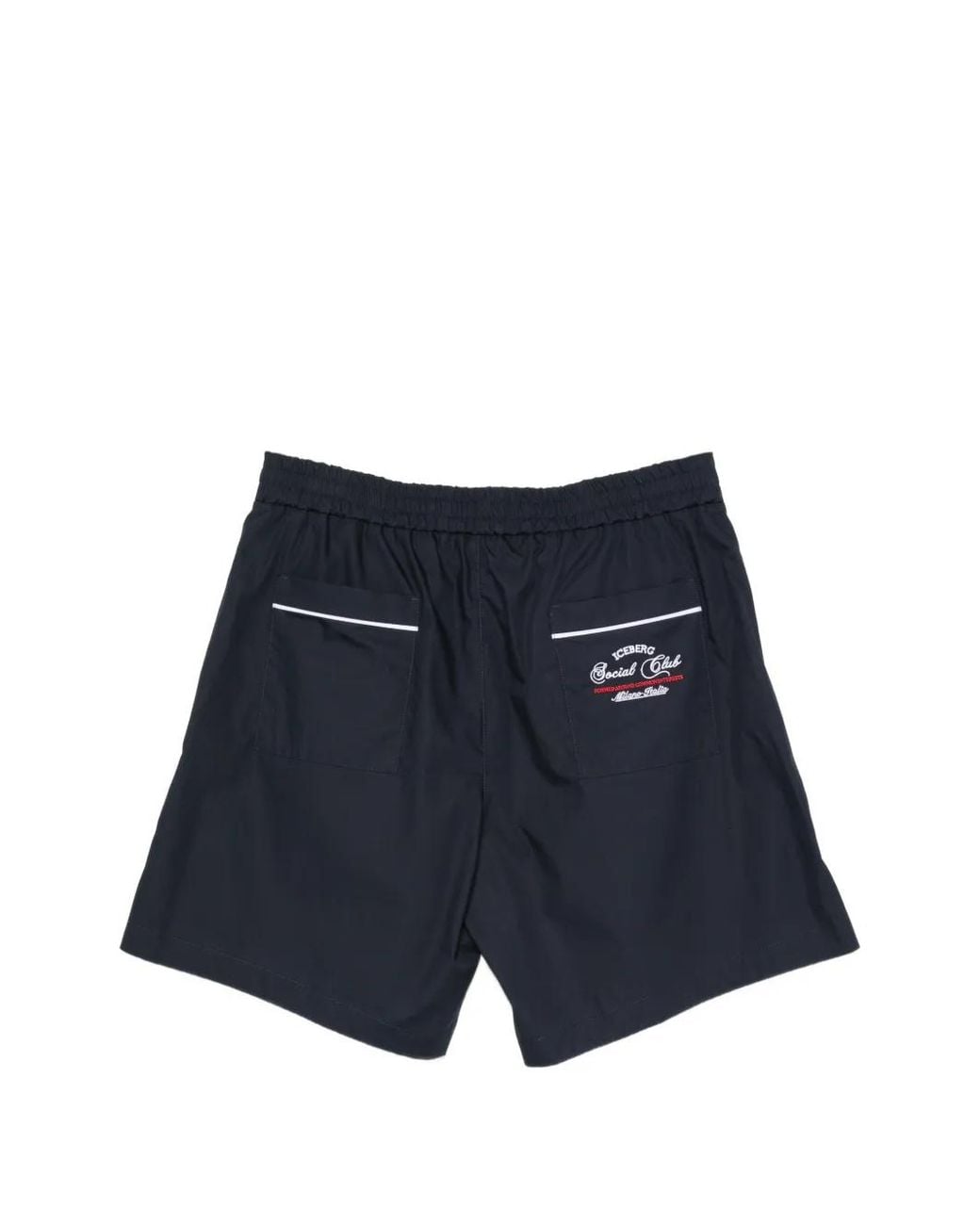 Iceberg Blue Piped-Trim Shorts for men