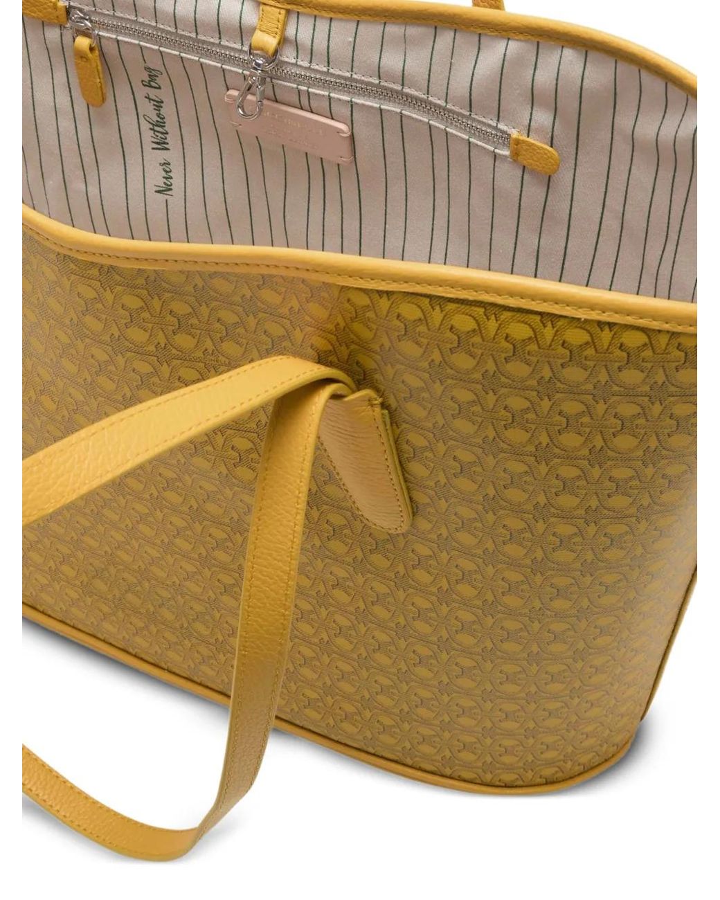 Coccinelle Yellow Never Without Monogram Tote Bag
