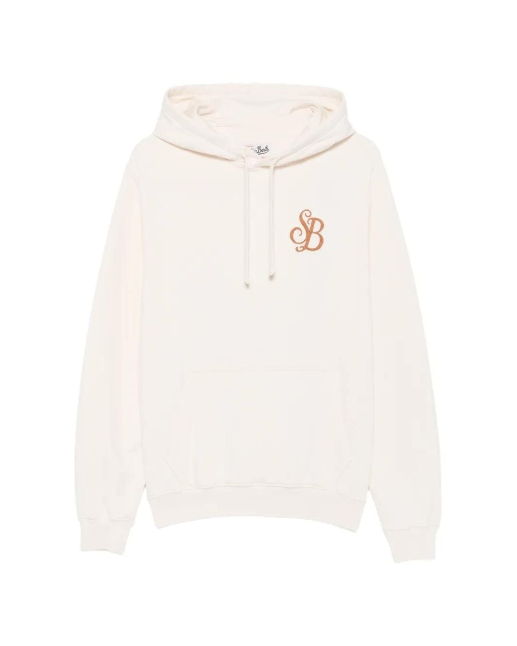 Mc2 Saint Barth White Tribeca Logo-Embroidered Hoodie for men