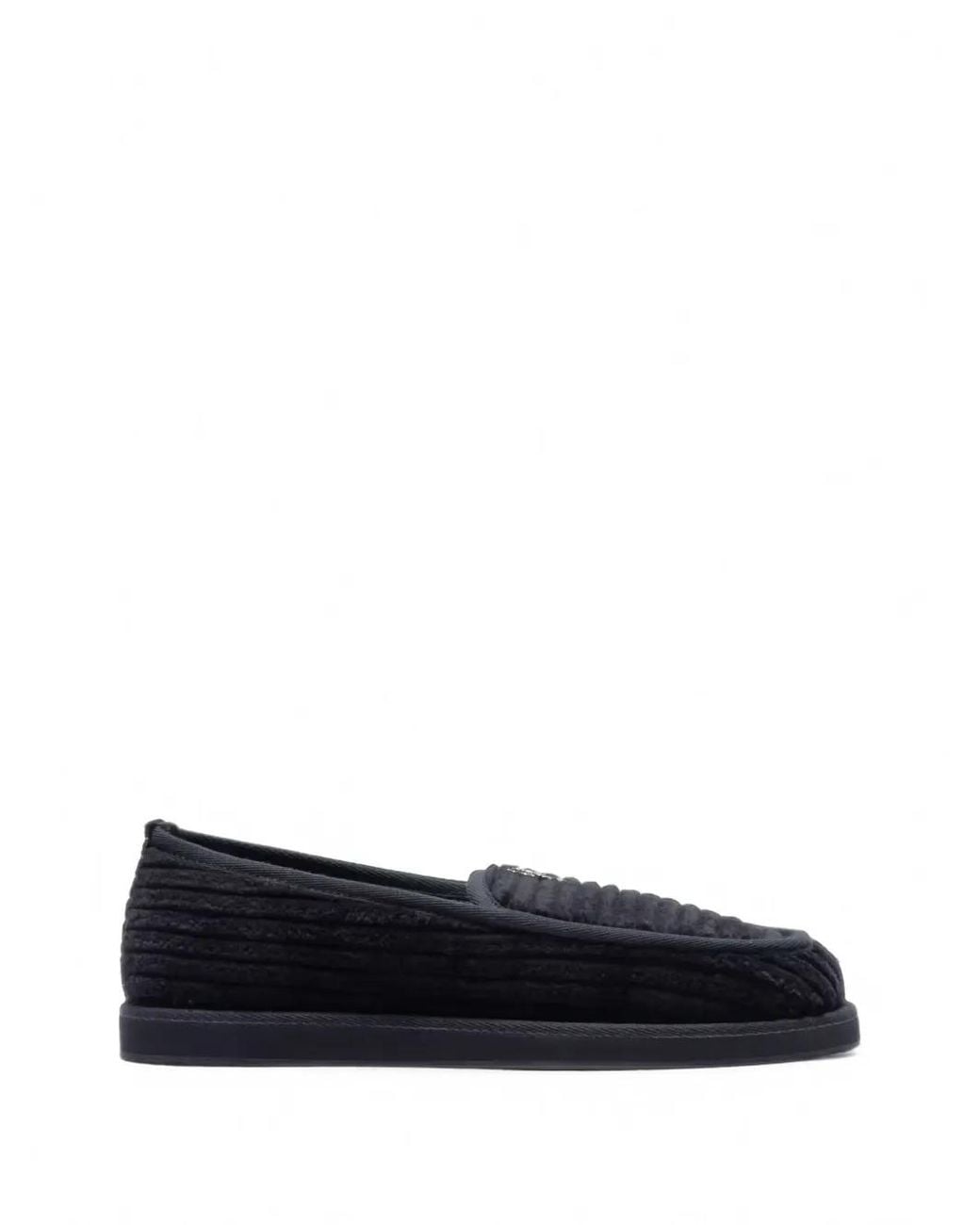 Chrome Hearts Black Dagger Ribbed Loafers for men