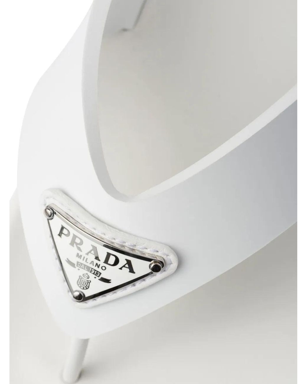 Prada White Rubber Thong Sandals