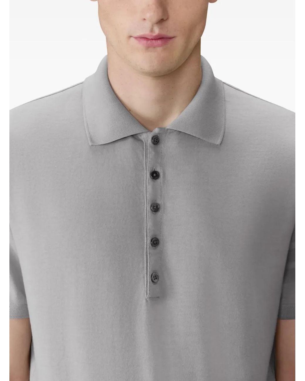 Thom Browne Gray Garment Overdyed Jersey 4-Bar Polo for men
