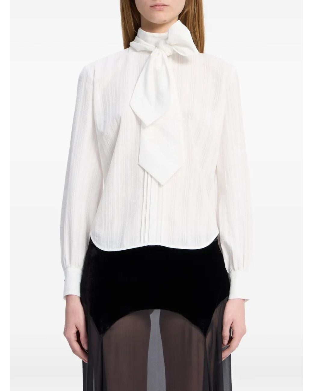 Ann Demeulemeester Geplooide Blouse in het White
