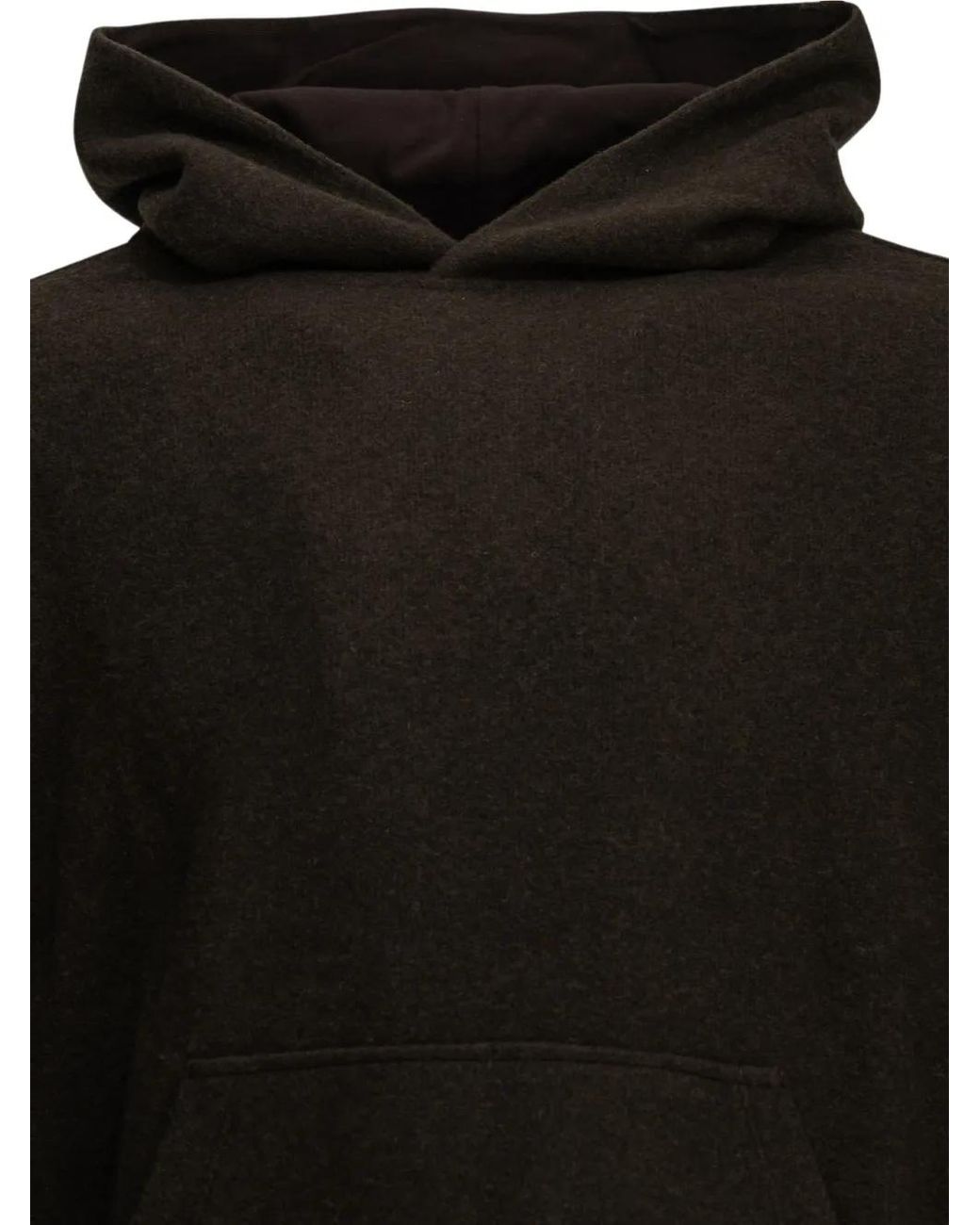 Maison Kitsuné Black Logo-Embroidered Hoodie for men