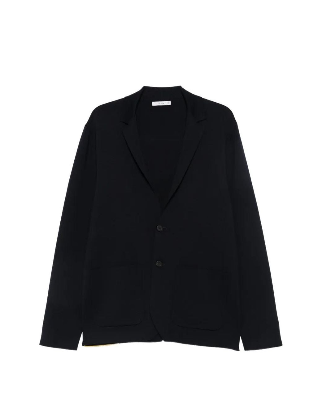 Fendi Black Logo-Strap Blazer for men