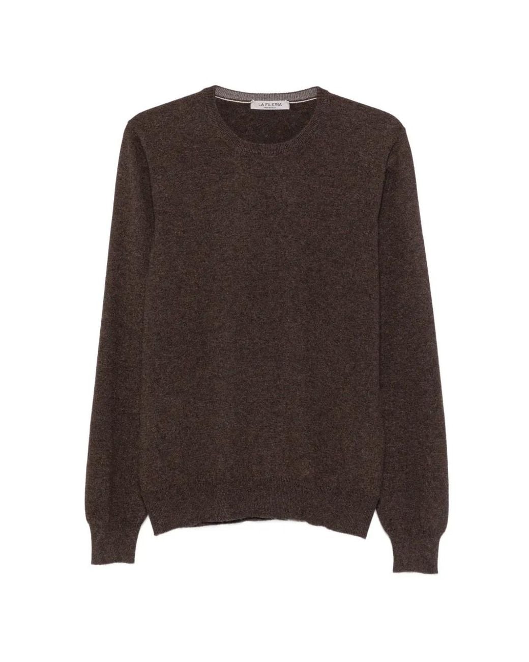 Fileria Brown Crew-Neck Long-Sleeve Knit for men