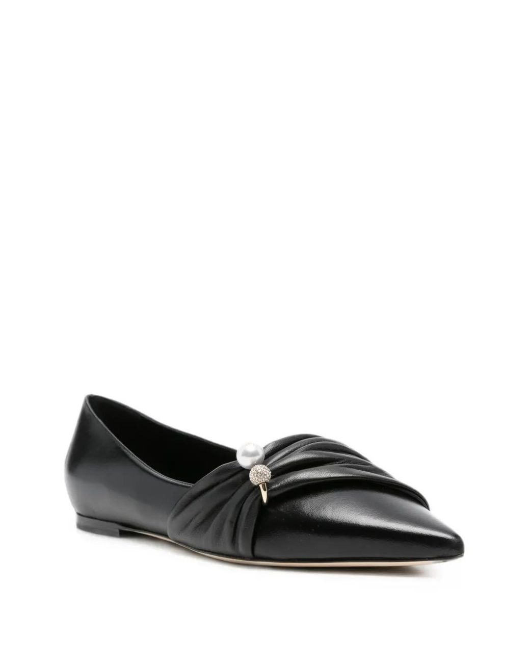 Jimmy Choo Black Rafi Flat Pumps