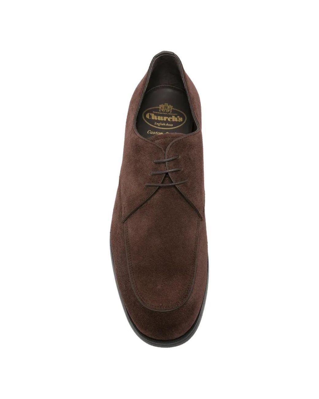 Church's Brown Suede Lace-Up Derby Shoes for men