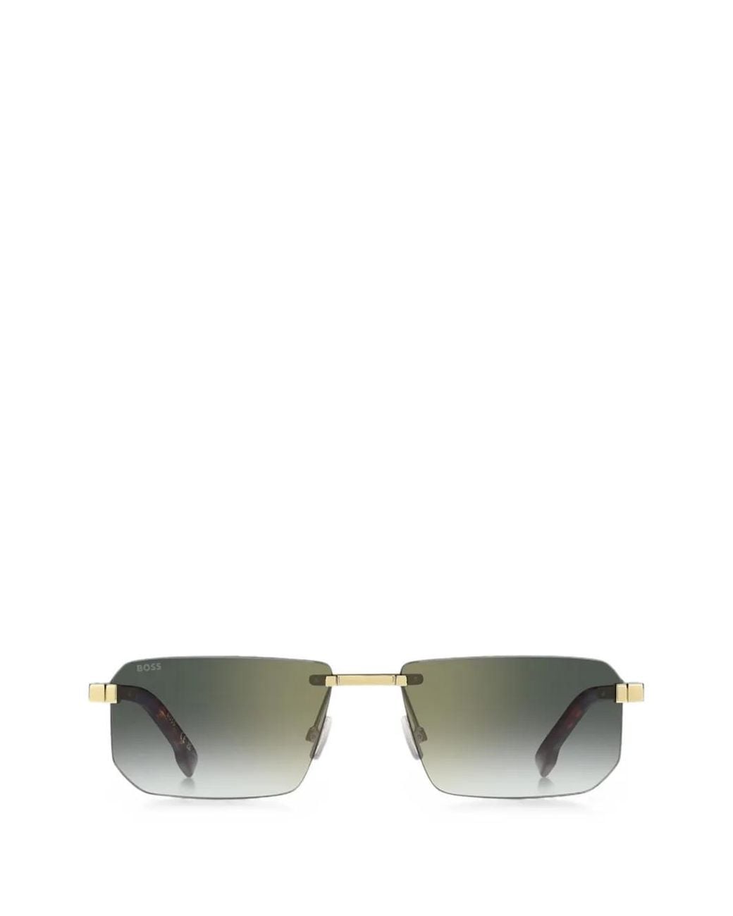 Boss Green Rimless Rectangle-Frame Sunglasses for men
