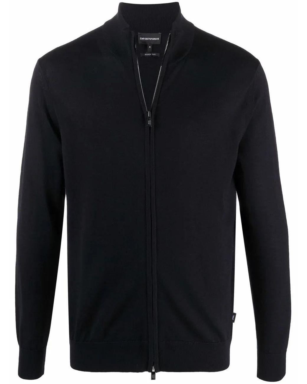 Emporio Armani Blue Wool Cardigan for men
