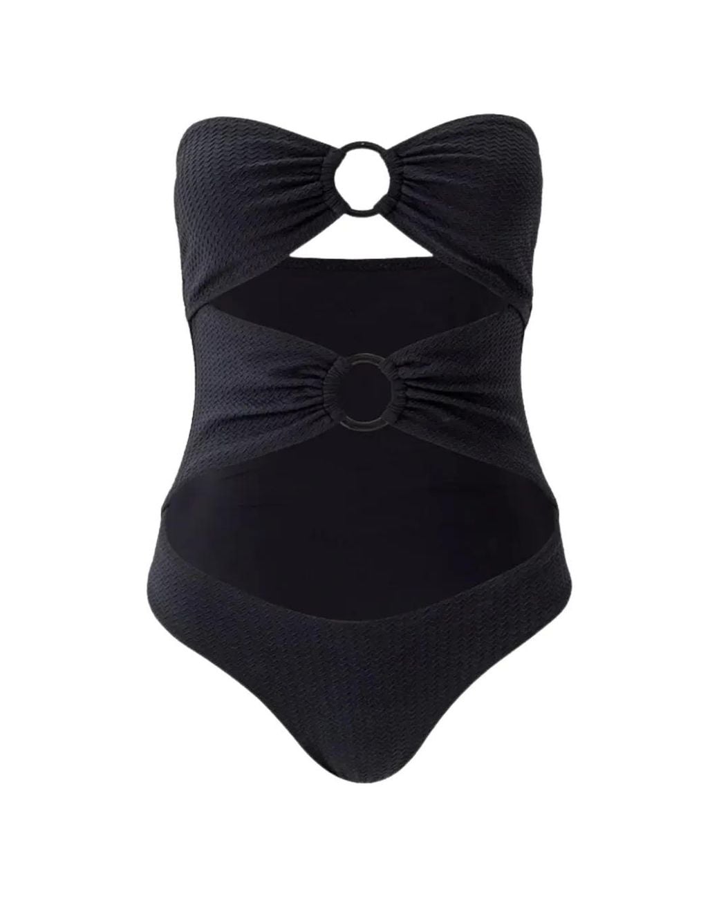 Melissa Odabash Blue Alicante Ring-Detail Swimsuit