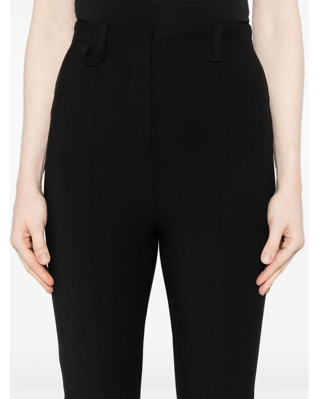 Jacquemus Black Tailored Capri Trousers With Hidden Fastening And Press Stud Cuffs