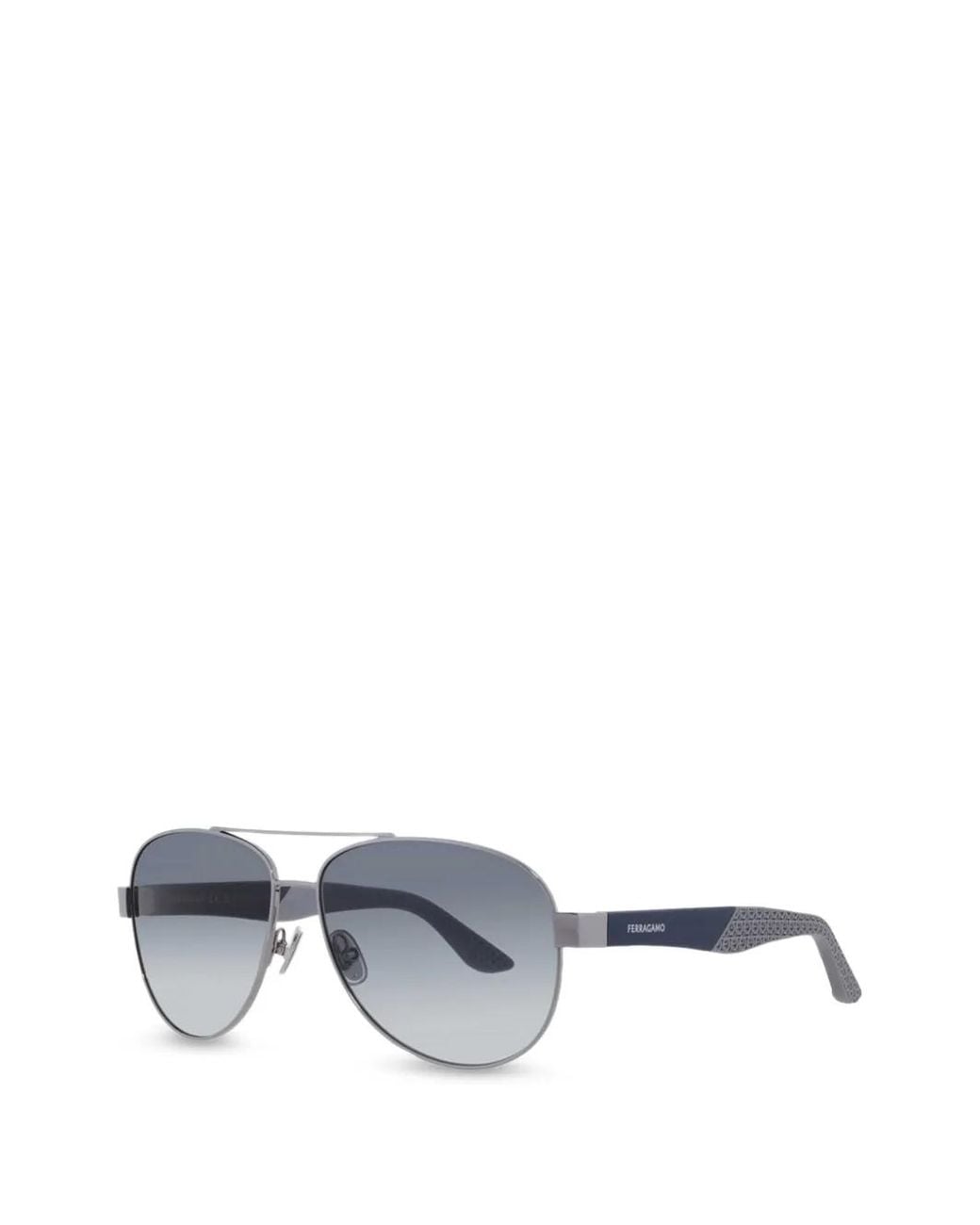 Ferragamo Eyewear Matte Pilotenbrille in White für Herren