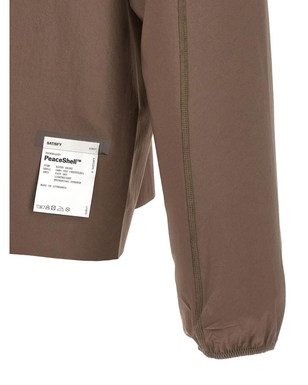 Camicia Peaceshell River di Satisfy in Brown da Uomo