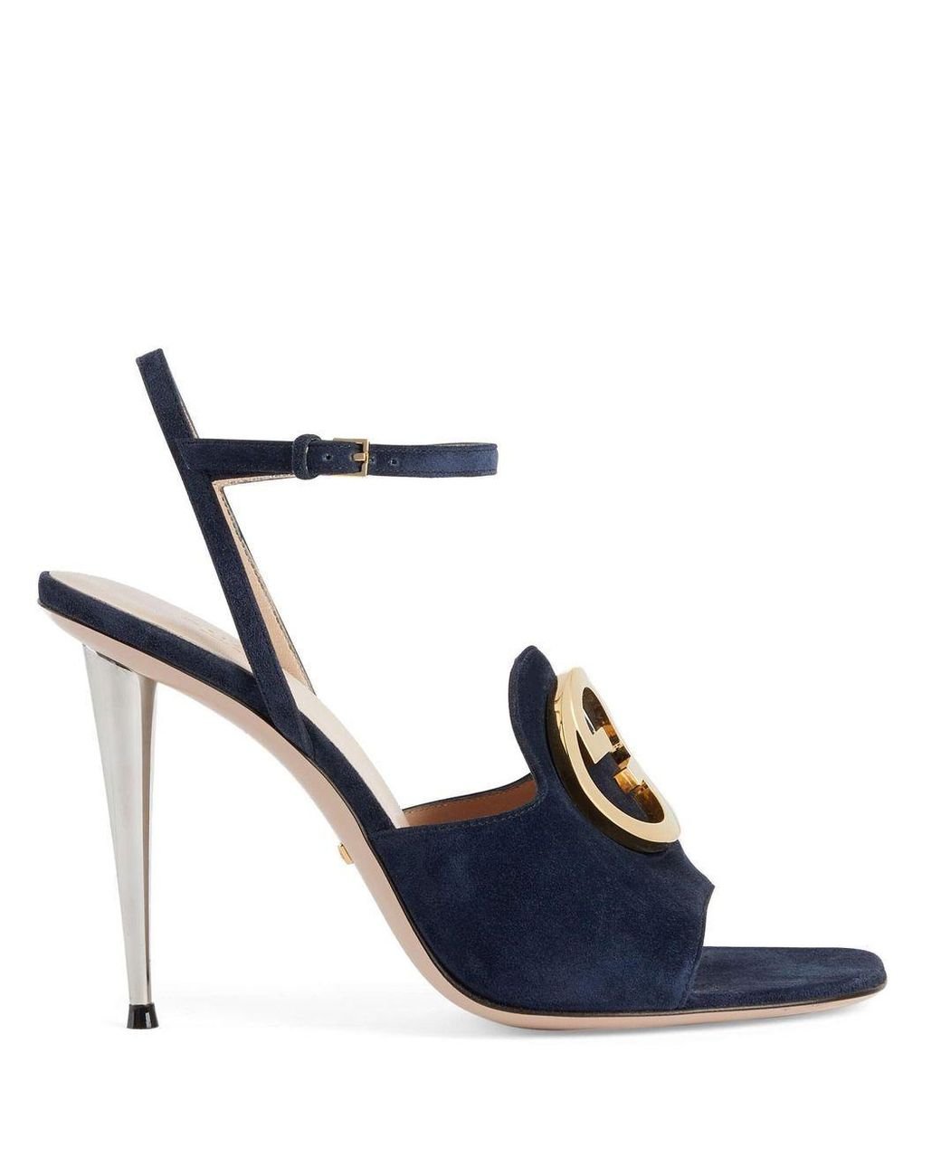 Gucci Blondie High Heel Sandals in Blue Lyst
