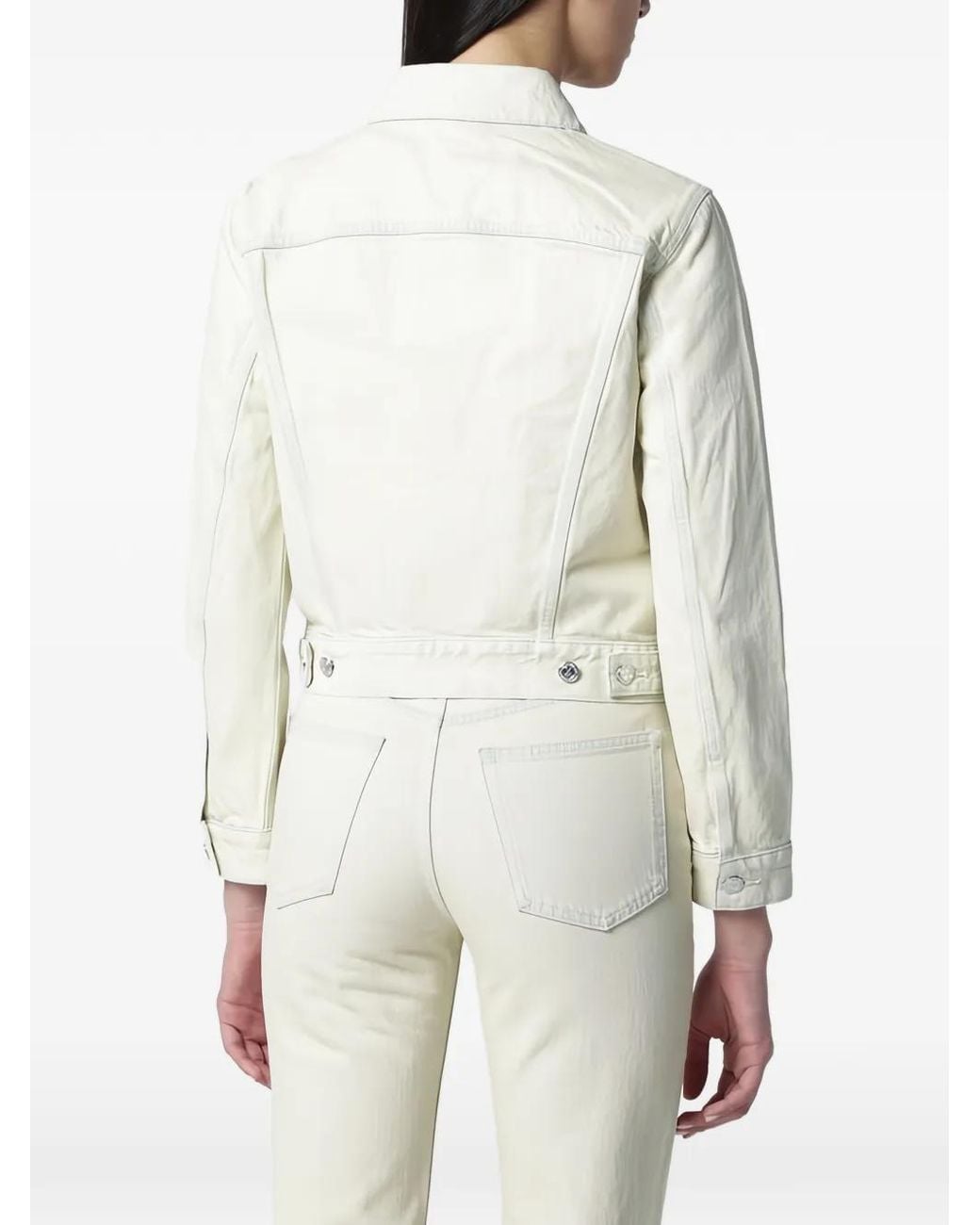 A.P.C. White Bleached Denim Jacket