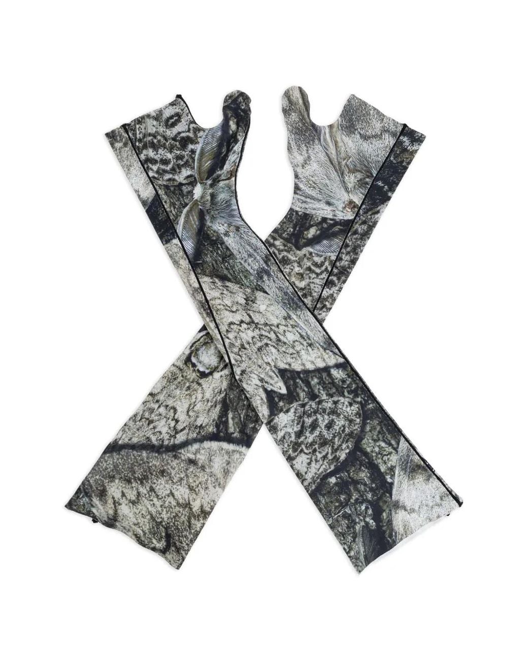 Roa Gray Patterned Gloves