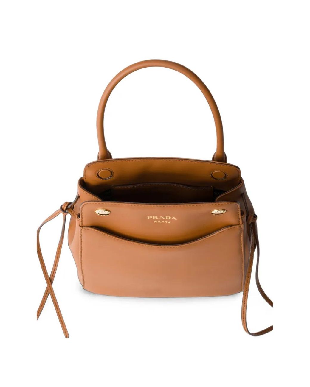 Prada Brown Carry Leather Tote Bag