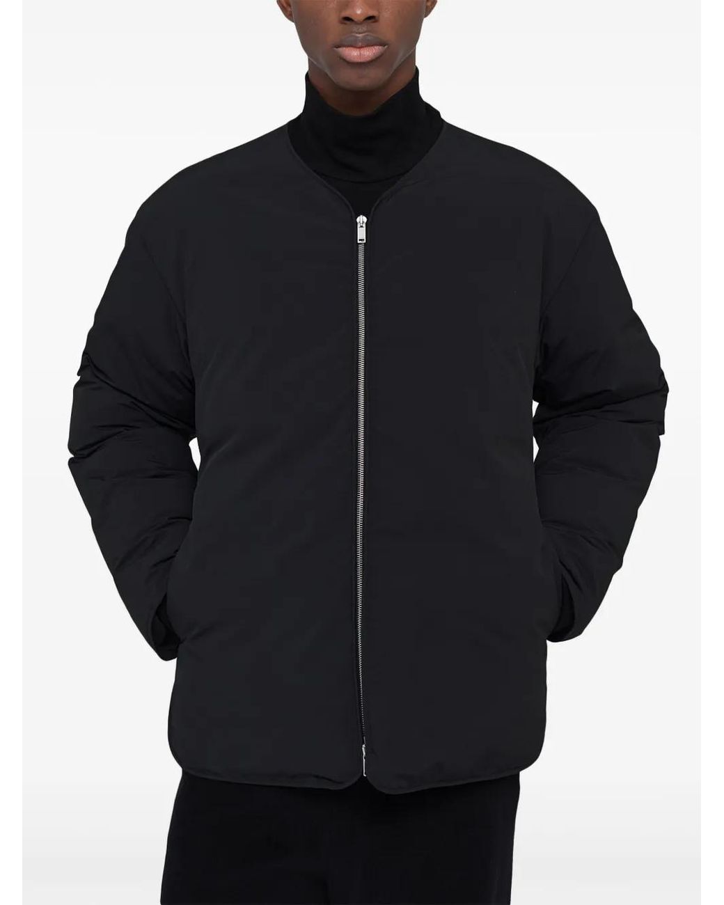 Jil Sander Black Zip-Up Jacket for men